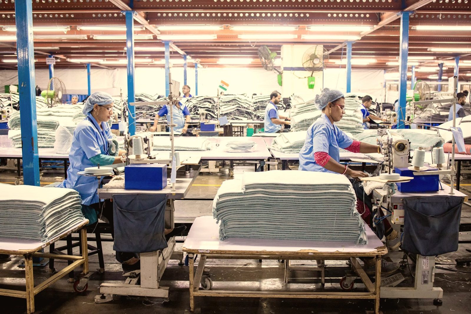 Garment production floor